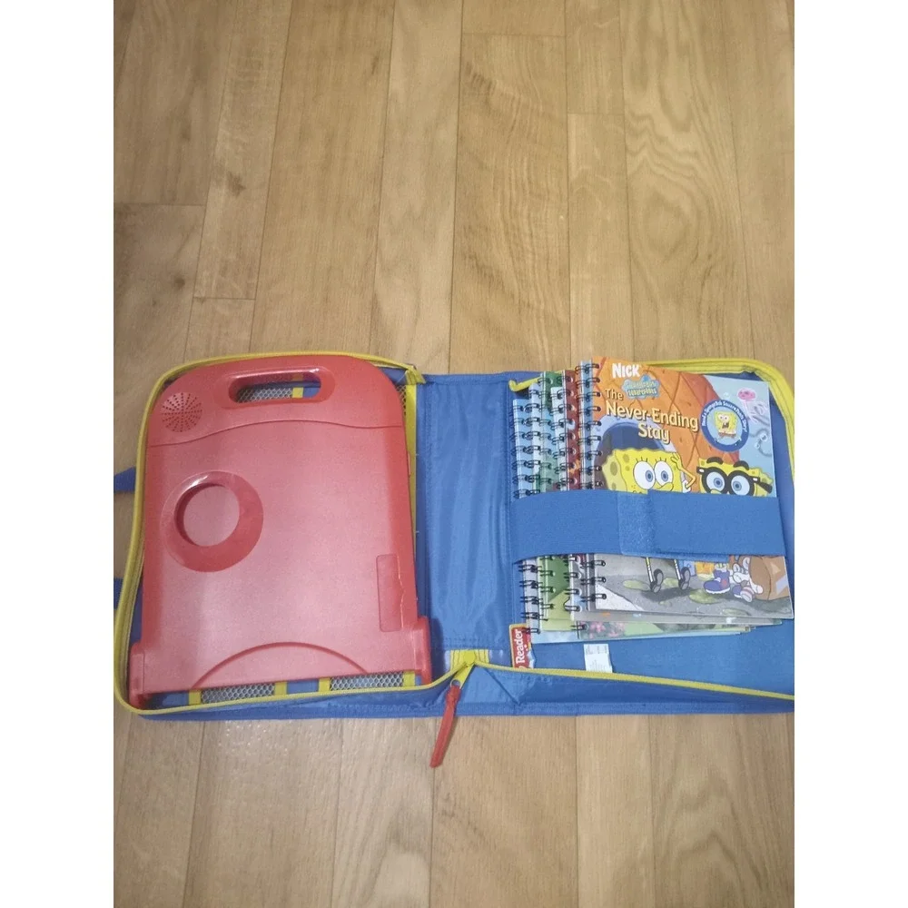 Vintage Children's Electric Story Reader System  SpongeBob Nemo 11 Books Cartrid